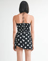 Mini Ruched Polka Dot Dress