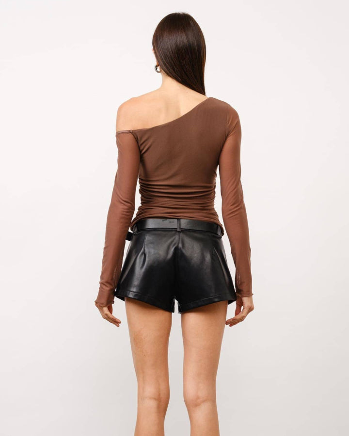 Alessia Asymmetrical Mesh Top