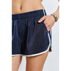 Green Parker Striped Track Shorts
