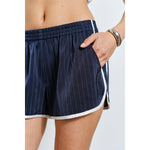 Green Parker Striped Track Shorts