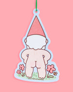 Naked Gnome Woodland Funny Scented Car Air Freshener