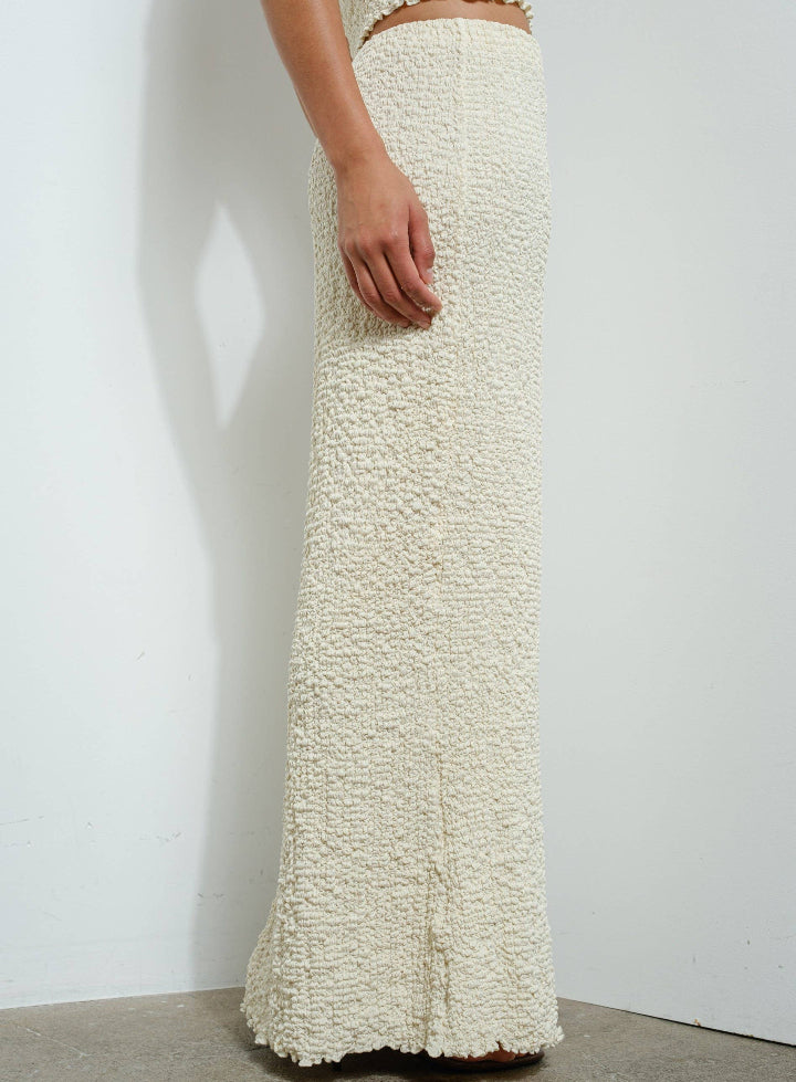 Vanilla Textured Maxi Skirt