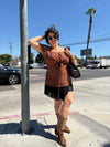 Plus Size Lace Mini Skort