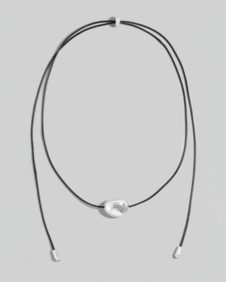 Large Oval Pendant Adjustable Cord Necklace