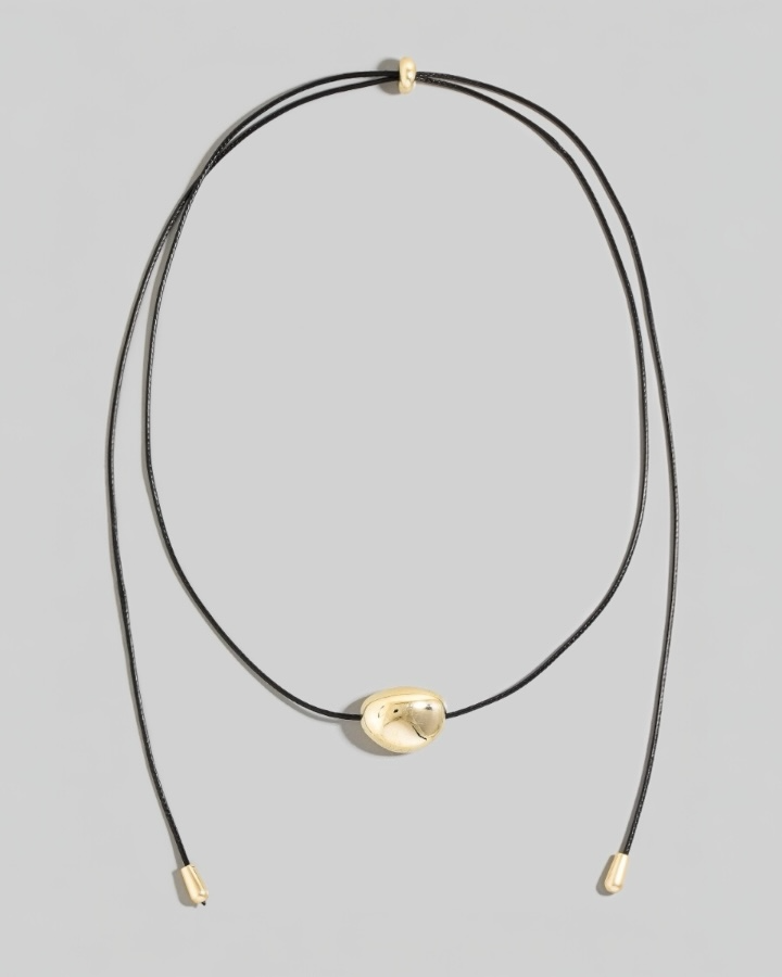 Large Oval Pendant Adjustable Cord Necklace