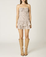 Espresso Plaid Mini Dress