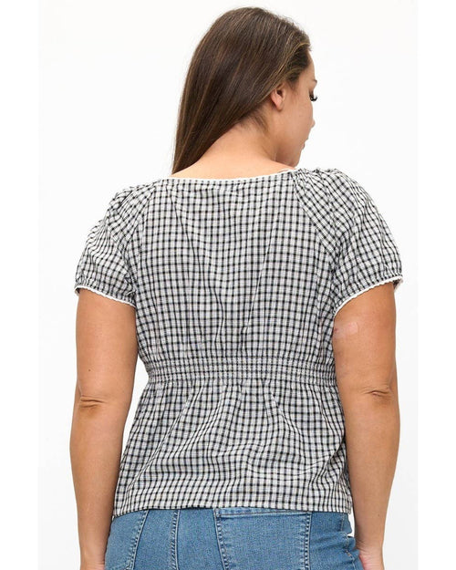 Plus Size Lucie Gingham Top