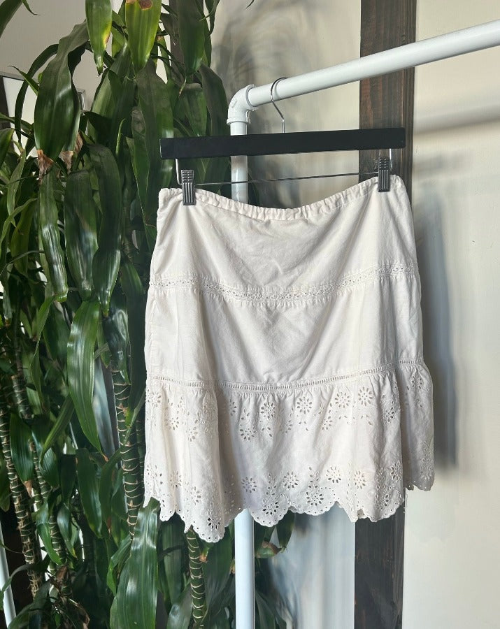 Vintage Dainty Eyelet Skirt