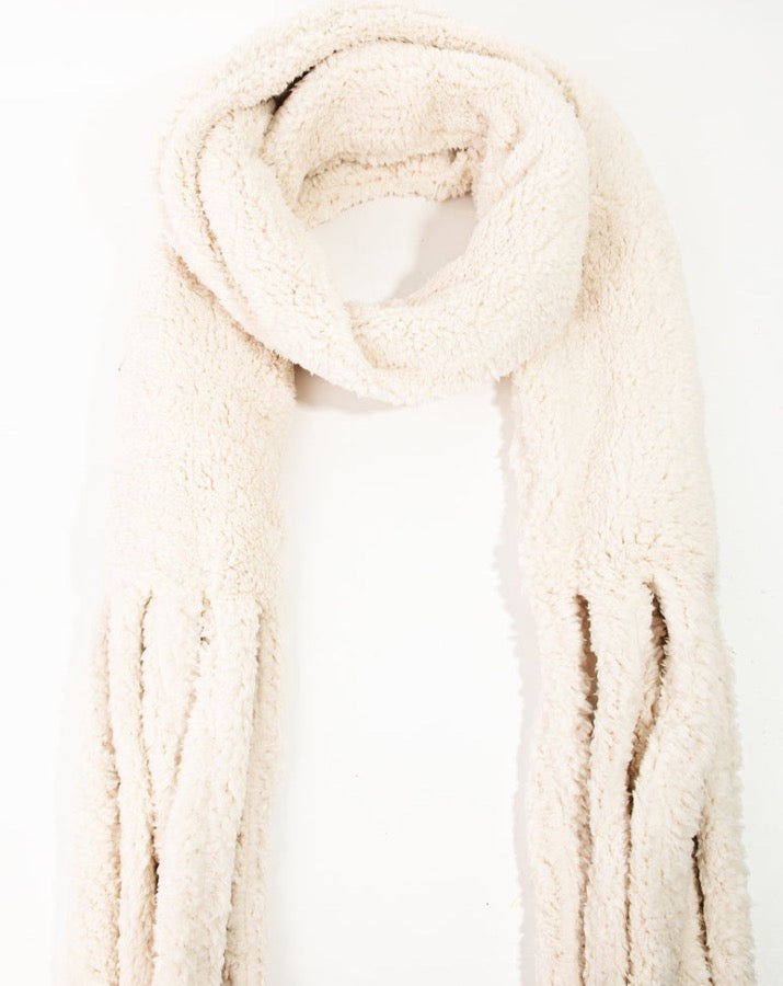 Faux Teddy Fur Oblong Scarf