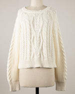 Cream Caspian Fisherman Sweater