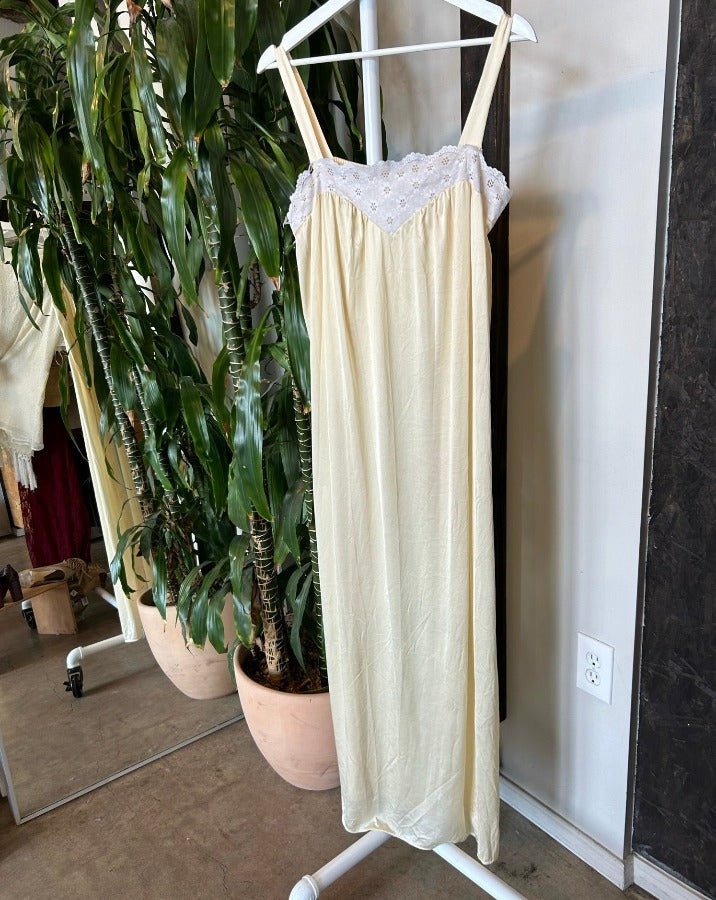 Vintage Pastel Yellow Nightgown