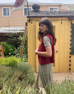 Vintage Red Leather Vest