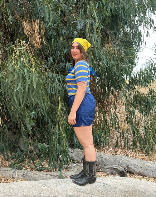 Vintage Blue Nylon Shorts
