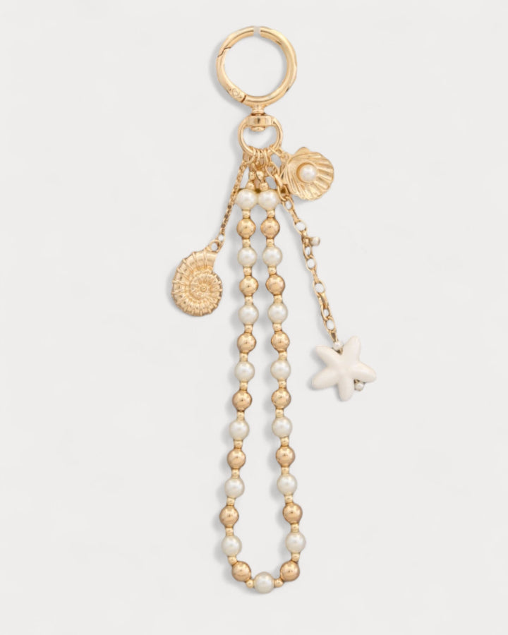 Seashell Beaded Bag Charm