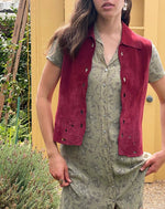 Vintage Red Leather Vest