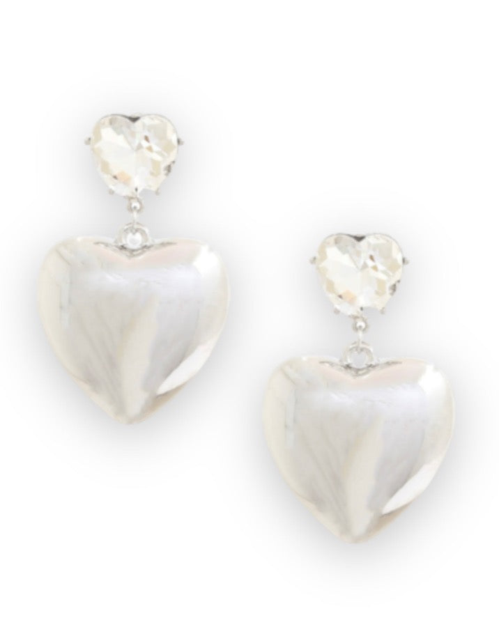 Crystal Heart Dangle Earring