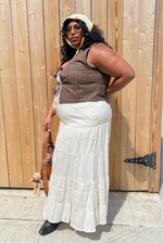 Chocolate Floral Quilted Vest
