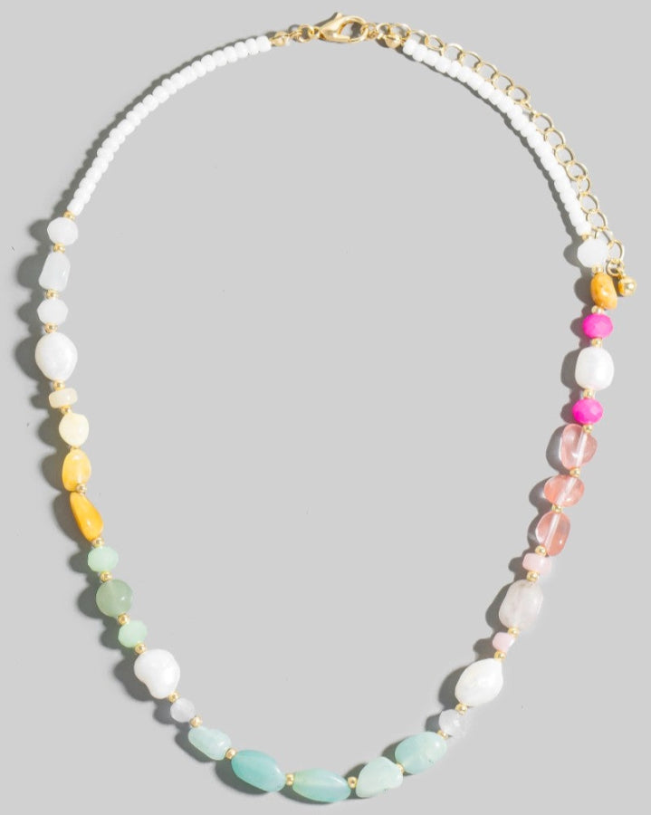 Pearl Glass Beaded Necklace