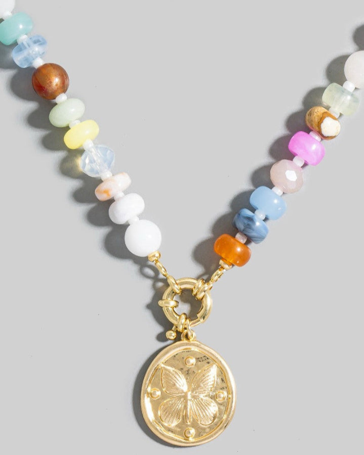 Butterfly Beaded Necklace