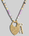 Heart Lock and Key Pendant Necklace