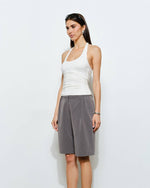 Paige Pleated Bermuda Shorts