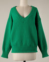 Green Kennedy V Neck Sweater