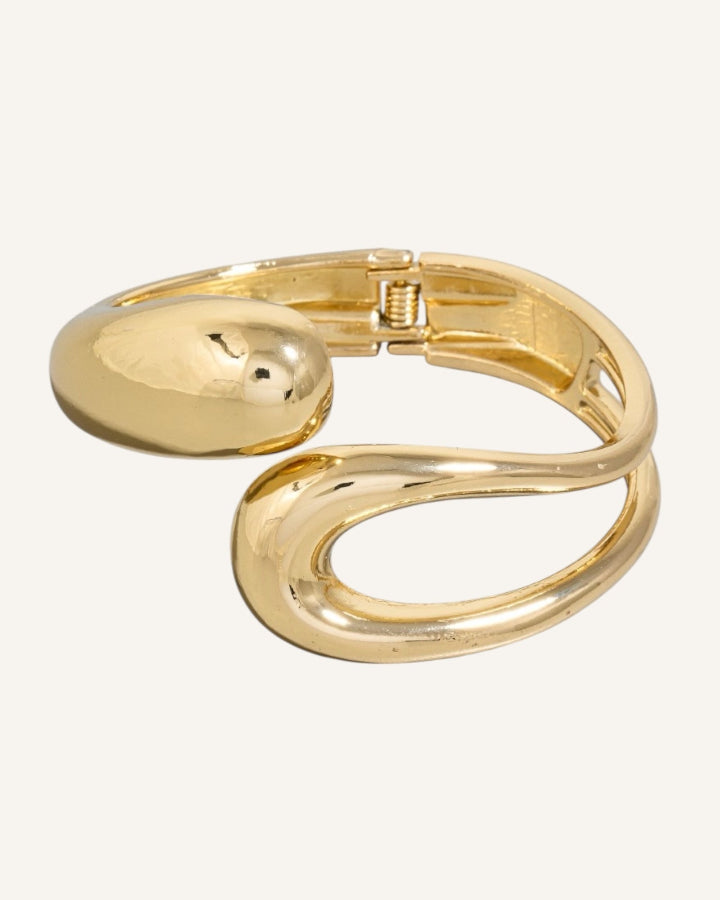 Gold Plated Swirl Bangle Bracelet