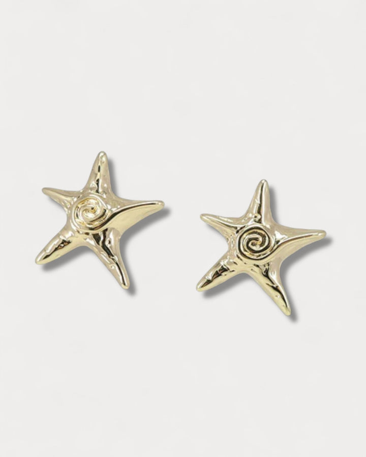 Starfish Swirl Stud Earrings