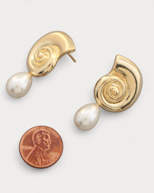 Nautilus Pearl Earrings