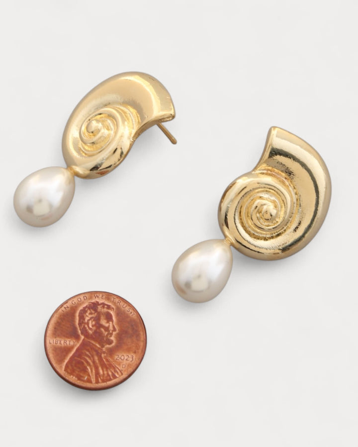 Nautilus Pearl Earrings