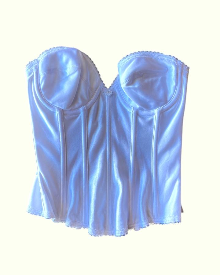 Vintage Pearl Corset with Flower Detail