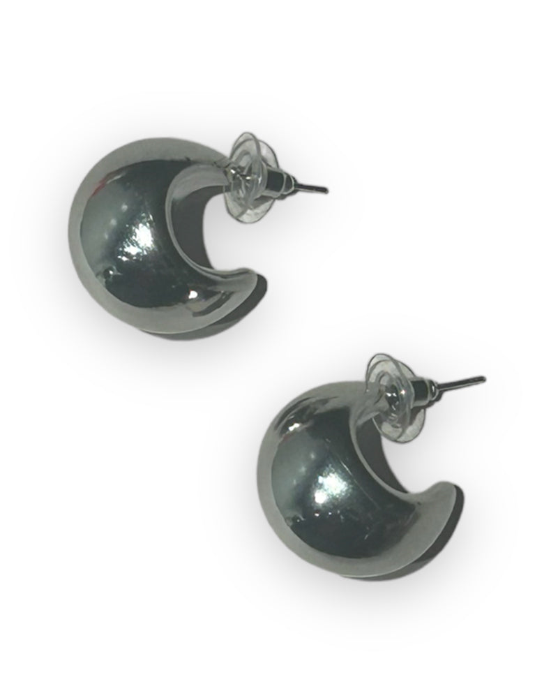 Silver Dome Earring