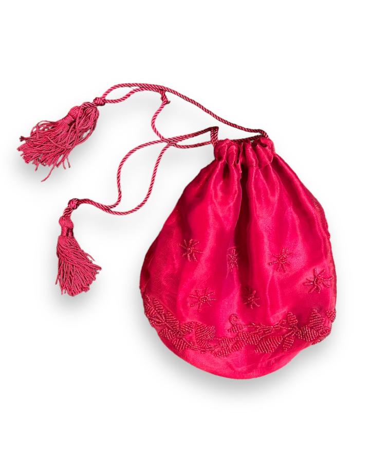 Vintage Red Cinch Bag