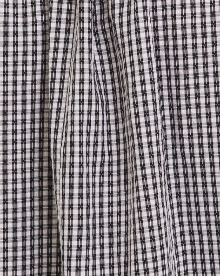 Black Check Drop Waist Skirt