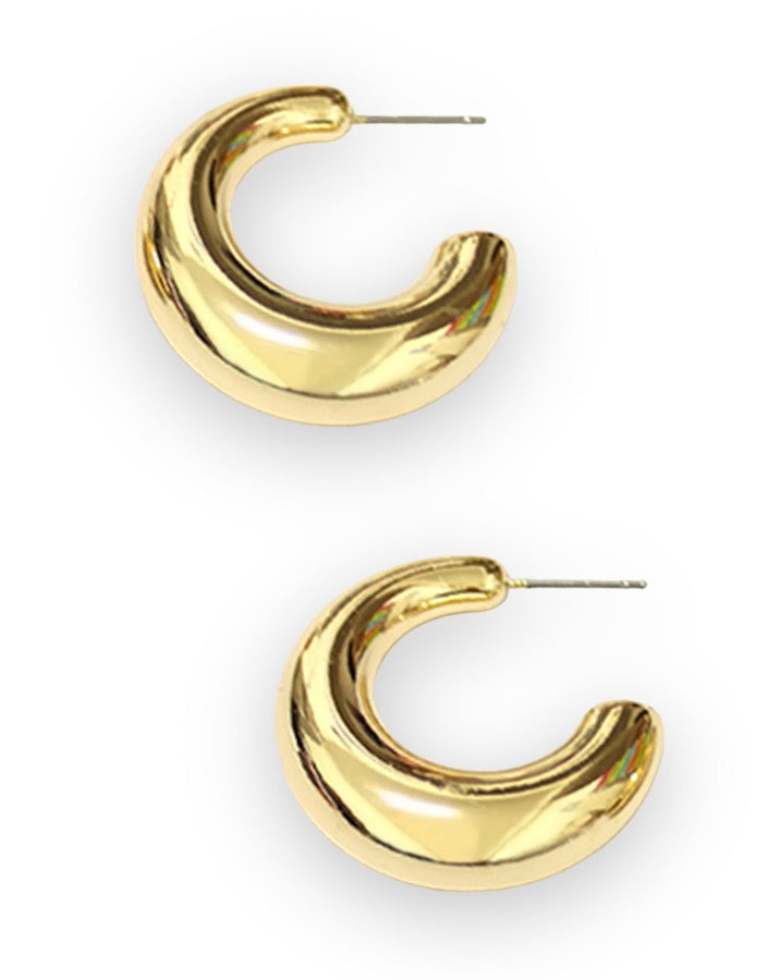 gold thick chunky hoop long beach
