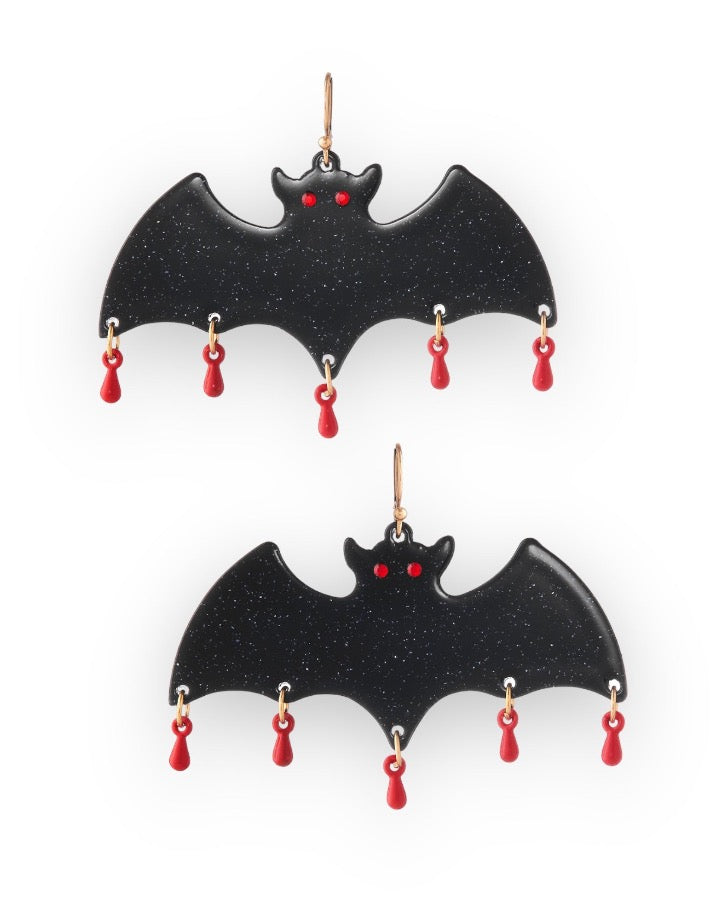 sparkle bat earrings long beach