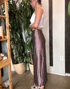 Mauve Metallic High Waisted Skirt