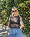 Black Mesh Gal Top