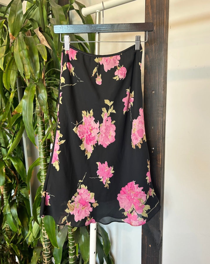 Vintage Floral Midi Skirt