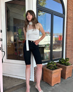 Angelica White Strapless Top with Rosette Scarf