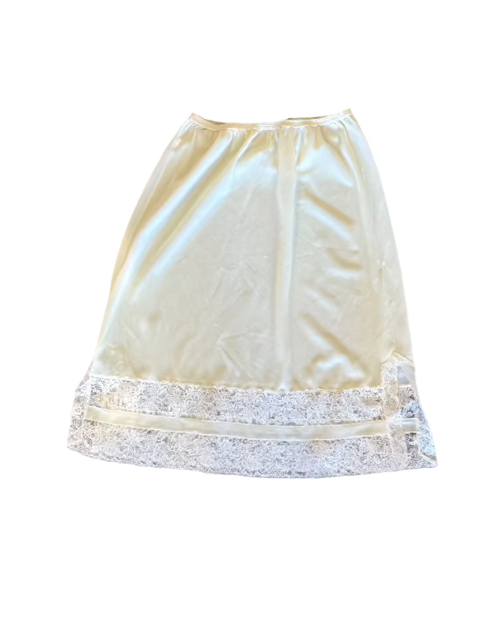 Vintage Sheer Pastel Yellow Skirt