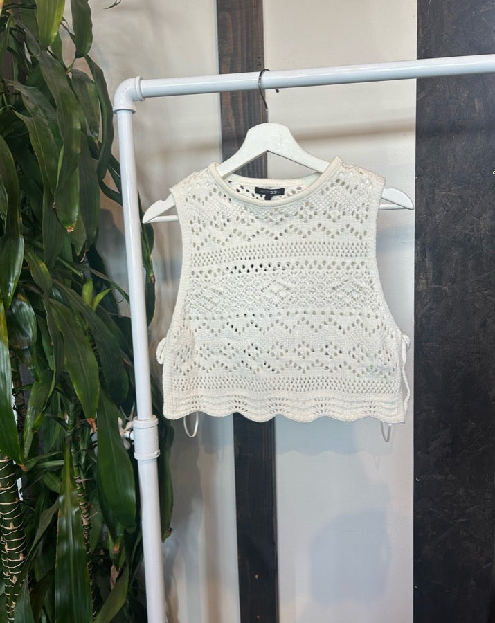 Bella Ivory Crochet Top