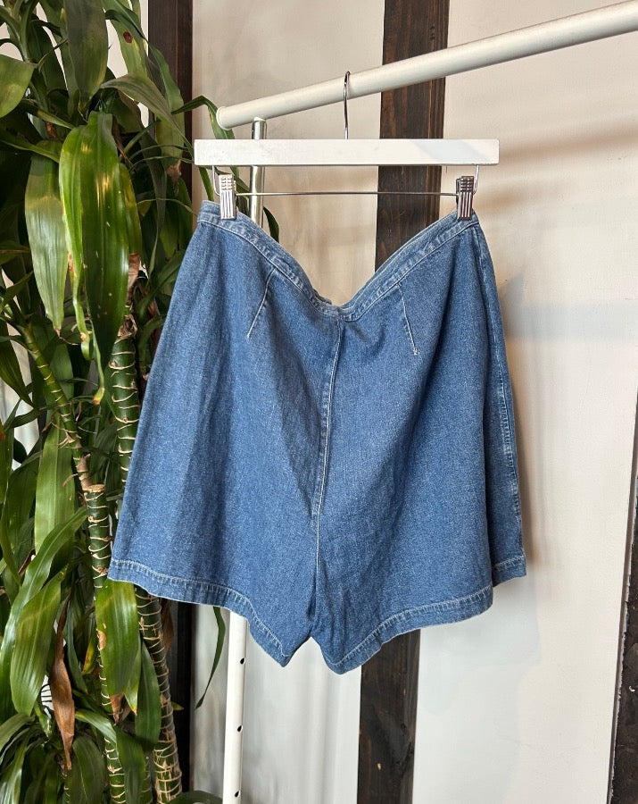 Vintage Denim Mini Skort