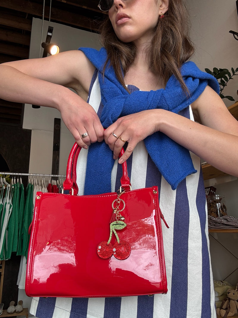 Patent Red Macinstosh Bag