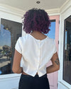 Cropped White Blouse