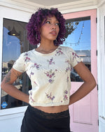 Vintage Floral Knit Top