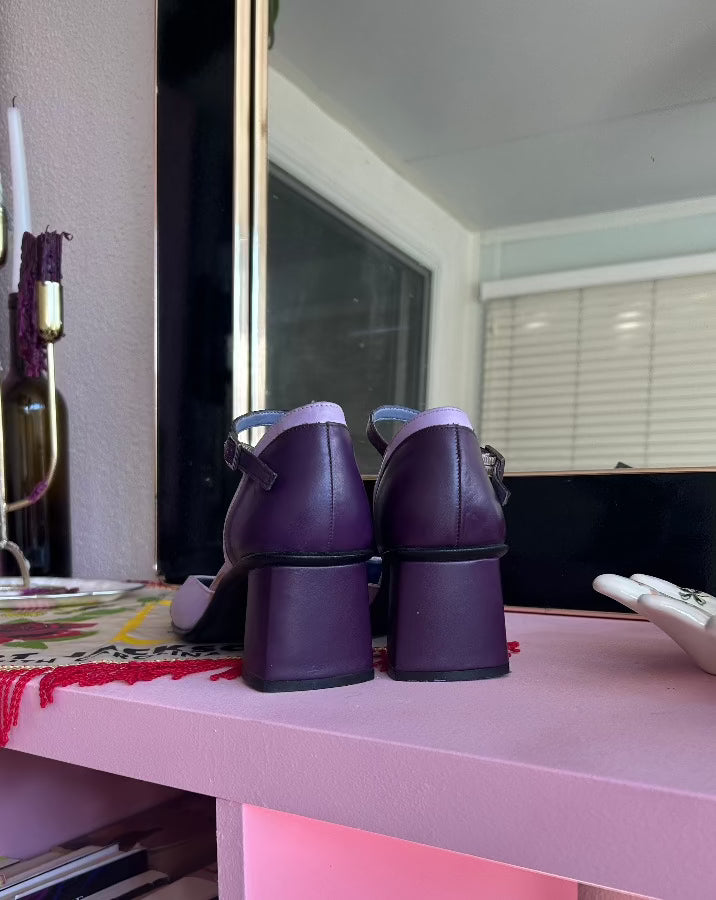 Two-Tone Purple Heels