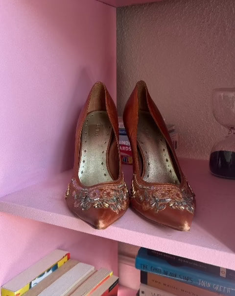 Vintage BCBG Beaded Heels