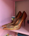 Vintage BCBG Beaded Heels