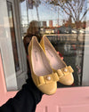 Vintage Yellow Patent Leather Heel